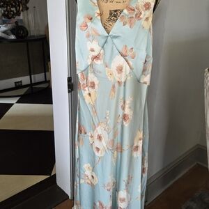 A New Day NWT Blue V-Neck Maxi Slip Dress